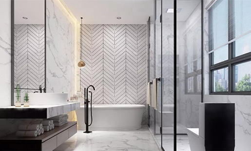 With it, the bathroom looks stylishhigh-end