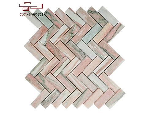 Free samples of stone mosaic three patterns of natural texture arrow-shaped water jets