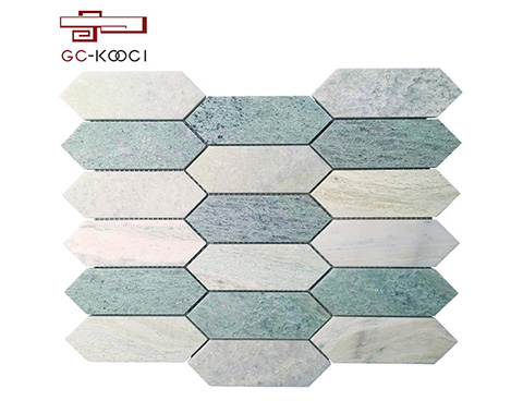 Free samples of stone mosaic natural texture hexagonal strips with two patterns