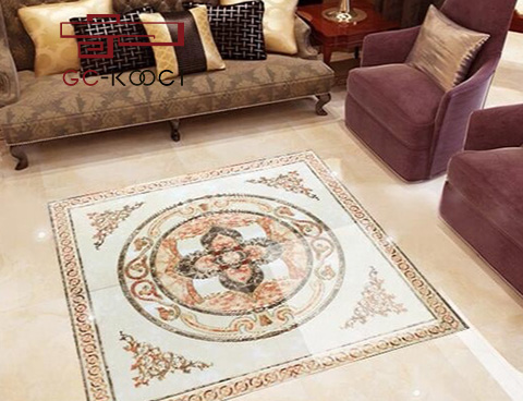 1200 x 1200 crystal polished with plated gold puzzle carpet tile ceramic floor tile