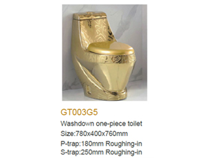 GT003G5 Washdown one-piece golden toilet