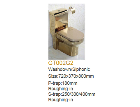 GT002G2 Washdown/siphonic one-piece golden toilet
