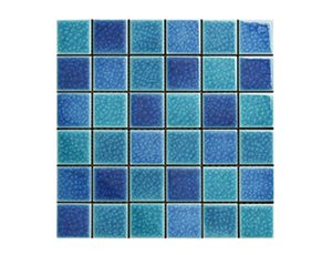 Ice cracked solid color ceramic mosaic tiles