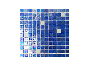 Luminous fluorescent mosaic swimming pool mosaic blue luminous fantasy dark blue hot melt glass wall
